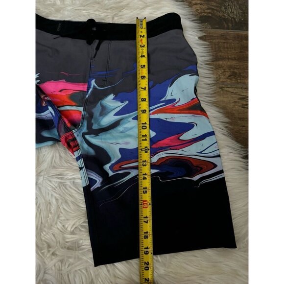 HURLEY Phantom Voodoo Swim Board Shorts Men’s Size‎ 28 Black Pink Aqua - Picture 11 of 11